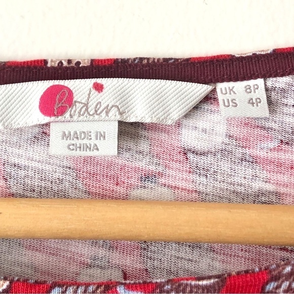 Boden Poinsettia Regal Owl Penny Jersey‎ Knit Dress With Pockets 100% Cotton 4P - Picture 9 of 11